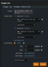  SFO Beam Sets